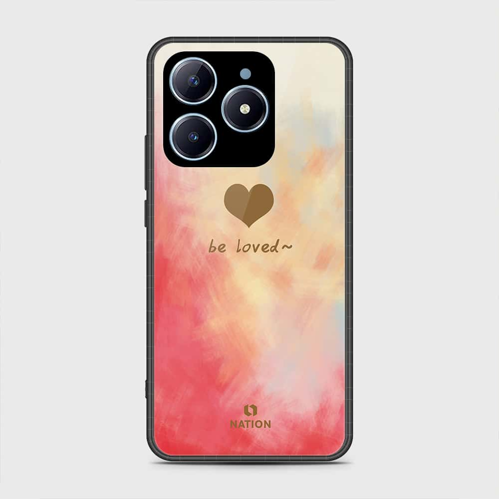 Realme C61 Cover- Onation Heart Series - HQ Ultra Shine Premium Infinity Glass Soft Silicon Borders Case