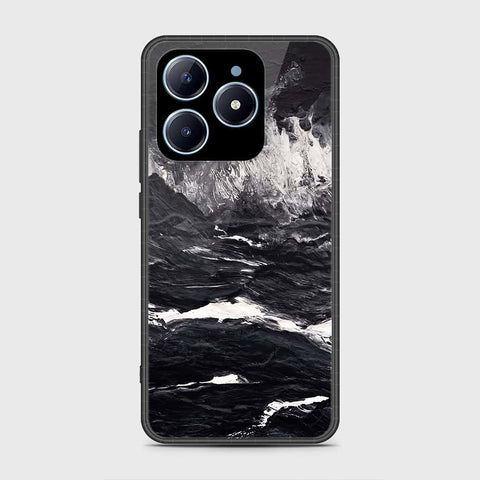 Realme C63 Cover- Black Marble Series - HQ Ultra Shine Premium Infinity Glass Soft Silicon Borders Case