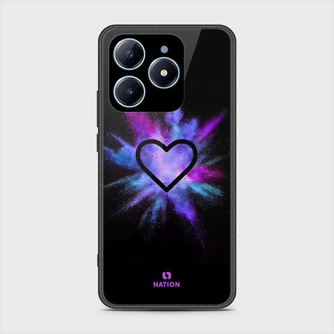 Realme C61 Cover- Onation Heart Series - HQ Ultra Shine Premium Infinity Glass Soft Silicon Borders Case