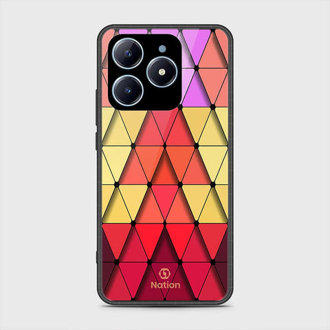 Realme C63 Cover- Onation Pyramid Series - HQ Ultra Shine Premium Infinity Glass Soft Silicon Borders Case