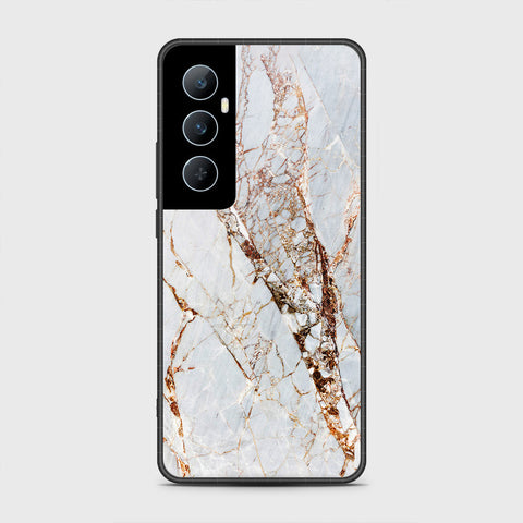 Realme C65 Cover- White Marble Series - HQ Premium Shine Durable Shatterproof Case