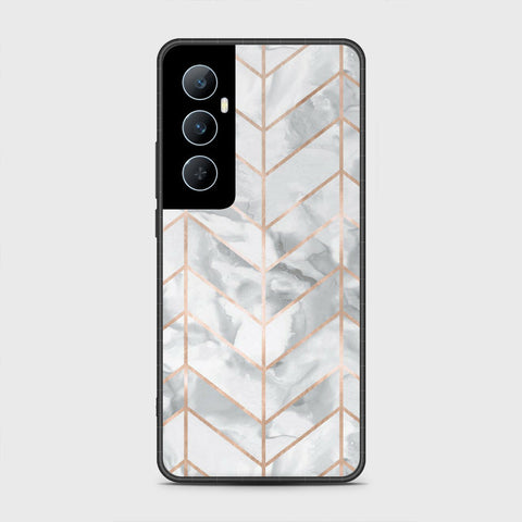 Realme C65 Cover- White Marble Series 2 - HQ Premium Shine Durable Shatterproof Case