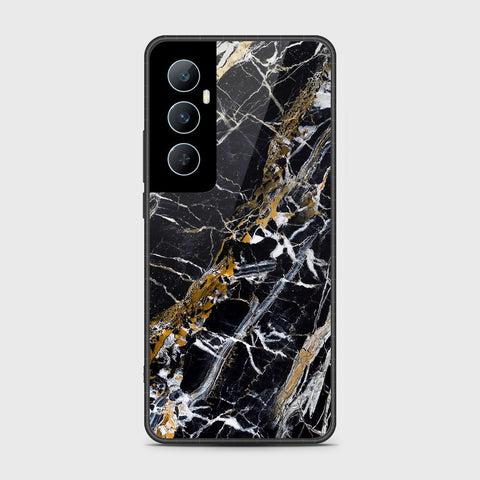 Realme C65 Cover- Black Marble Series - HQ Premium Shine Durable Shatterproof Case