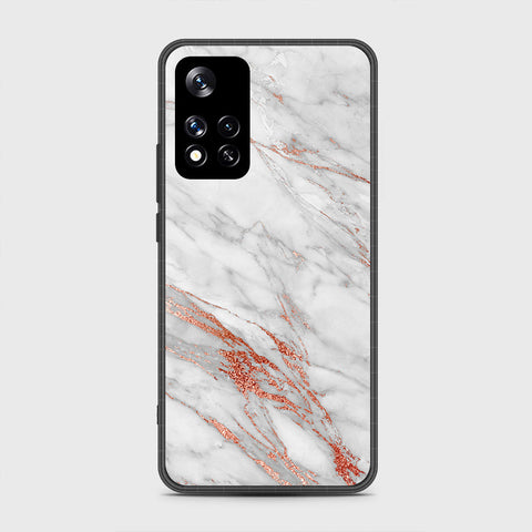 Xiaomi Redmi Note 11 Pro (China) Cover- White Marble Series - HQ Ultra Shine Premium Infinity Glass Soft Silicon Borders Case