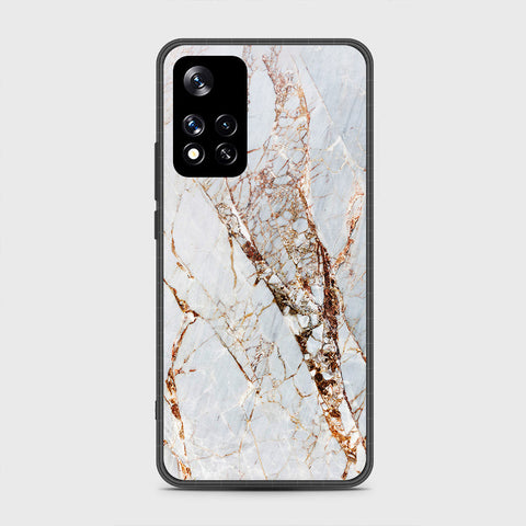 Xiaomi Redmi Note 11 Pro (China) Cover- White Marble Series - HQ Ultra Shine Premium Infinity Glass Soft Silicon Borders Case