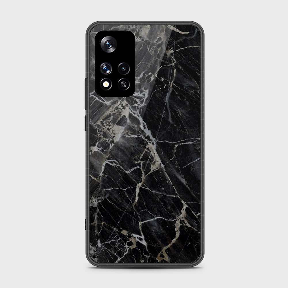 Xiaomi Redmi Note 11 Pro (China) Cover- Black Marble Series - HQ Ultra Shine Premium Infinity Glass Soft Silicon Borders Case