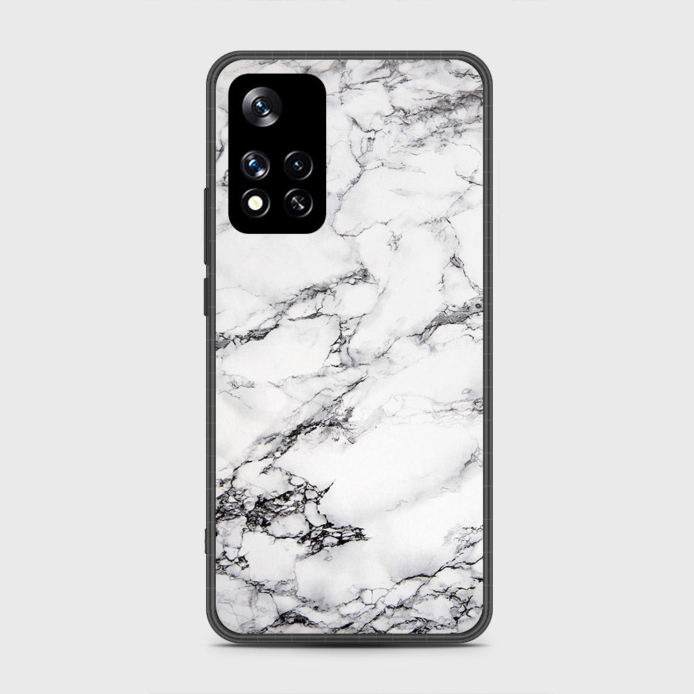 Xiaomi Redmi Note 11 Pro (China) Cover- White Marble Series - HQ Ultra Shine Premium Infinity Glass Soft Silicon Borders Case