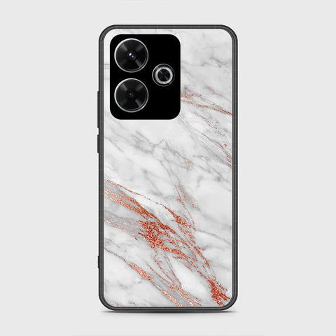 Xiaomi Redmi Note 13R Cover- White Marble Series - HQ Ultra Shine Premium Infinity Glass Soft Silicon Borders Case