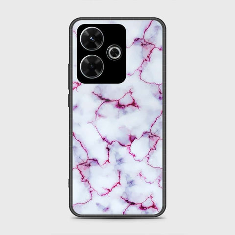 Xiaomi Redmi Note 13R Cover- White Marble Series - HQ Ultra Shine Premium Infinity Glass Soft Silicon Borders Case