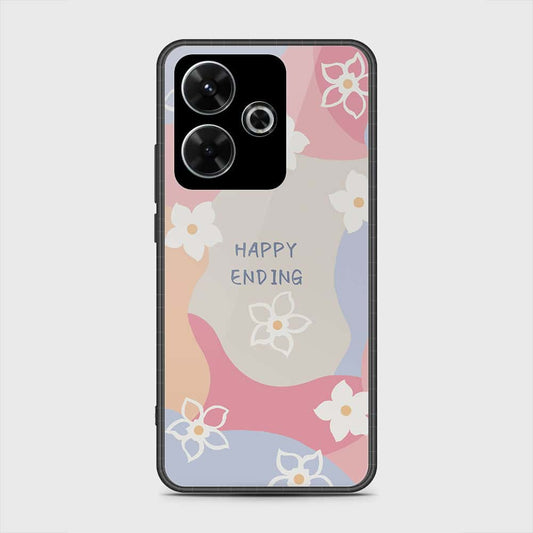 Xiaomi Redmi Note 13R Cover- Happy Series - HQ Ultra Shine Premium Infinity Glass Soft Silicon Borders Case