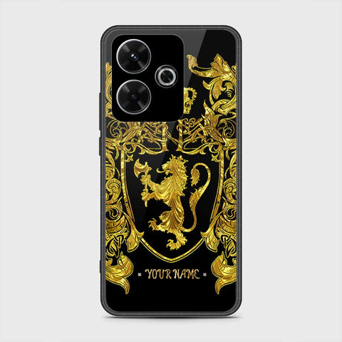 Xiaomi Redmi Note 13R Cover- Gold Series - HQ Ultra Shine Premium Infinity Glass Soft Silicon Borders Case