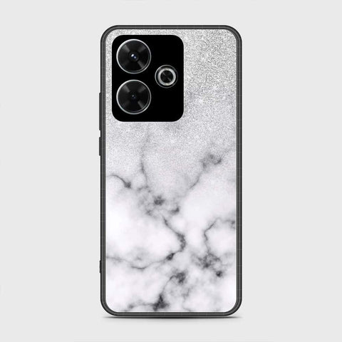 Xiaomi Redmi Note 13R Cover- White Marble Series - HQ Ultra Shine Premium Infinity Glass Soft Silicon Borders Case