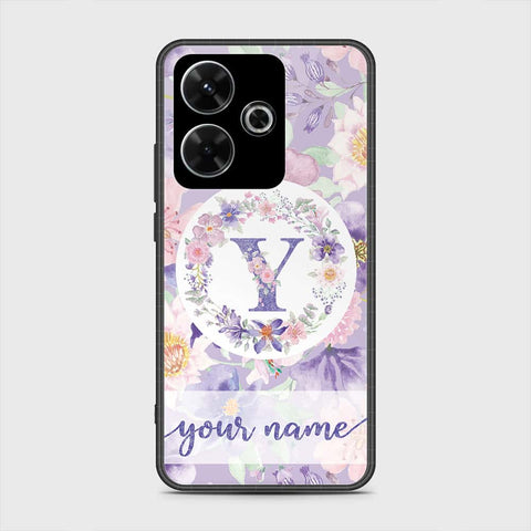 Xiaomi Redmi Note 13R Cover- Personalized Alphabet Series - HQ Ultra Shine Premium Infinity Glass Soft Silicon Borders Case