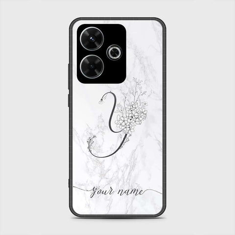 Xiaomi Redmi Note 13R Cover- Personalized Alphabet Series - HQ Ultra Shine Premium Infinity Glass Soft Silicon Borders Case