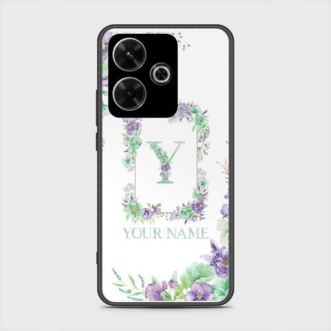 Xiaomi Redmi Note 13R Cover- Personalized Alphabet Series - HQ Ultra Shine Premium Infinity Glass Soft Silicon Borders Case