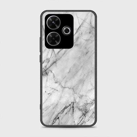 Xiaomi Redmi Note 13R Cover- White Marble Series - HQ Ultra Shine Premium Infinity Glass Soft Silicon Borders Case