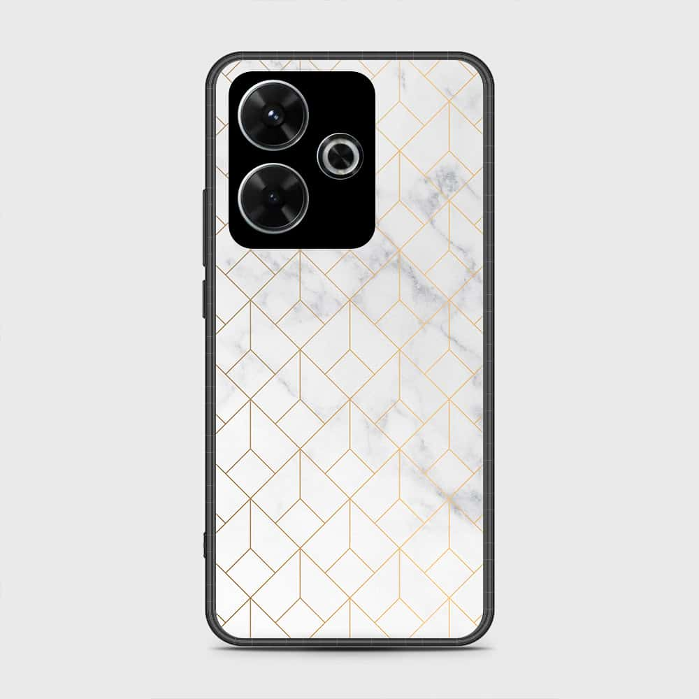 Xiaomi Redmi Note 13R Cover- White Marble Series 2 - HQ Ultra Shine Premium Infinity Glass Soft Silicon Borders Case