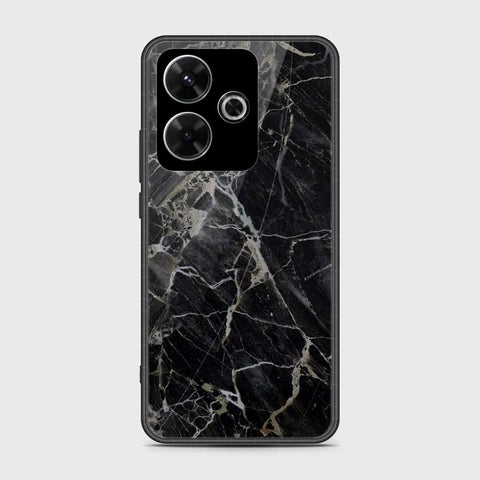 Xiaomi Redmi Note 13R Cover- Black Marble Series - HQ Ultra Shine Premium Infinity Glass Soft Silicon Borders Case