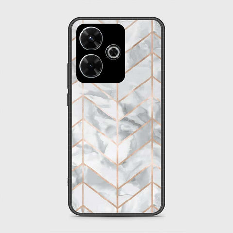 Xiaomi Redmi Note 13R Cover- White Marble Series 2 - HQ Ultra Shine Premium Infinity Glass Soft Silicon Borders Case