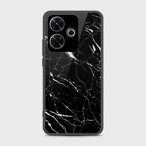 Xiaomi Redmi Note 13R Cover- Black Marble Series - HQ Ultra Shine Premium Infinity Glass Soft Silicon Borders Case