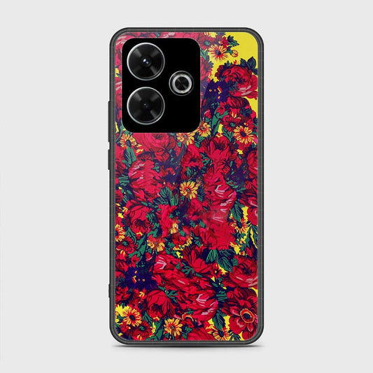 Xiaomi Redmi Note 13R Cover- Floral Series - HQ Ultra Shine Premium Infinity Glass Soft Silicon Borders Case