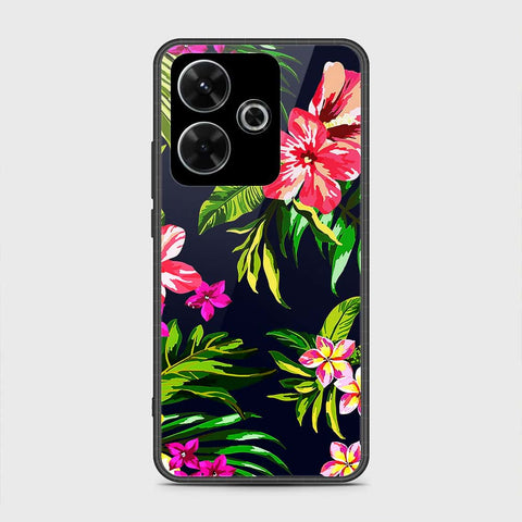 Xiaomi Redmi Note 13R Cover- Floral Series - HQ Ultra Shine Premium Infinity Glass Soft Silicon Borders Case