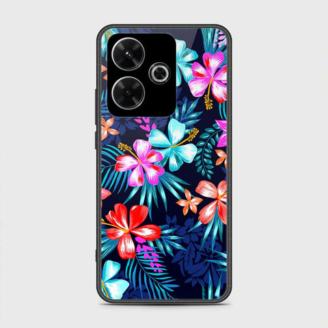 Xiaomi Redmi Note 13R Cover- Floral Series - HQ Ultra Shine Premium Infinity Glass Soft Silicon Borders Case