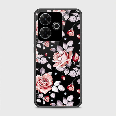 Xiaomi Redmi 13 Cover- Floral Series - HQ Ultra Shine Premium Infinity Glass Soft Silicon Borders Case