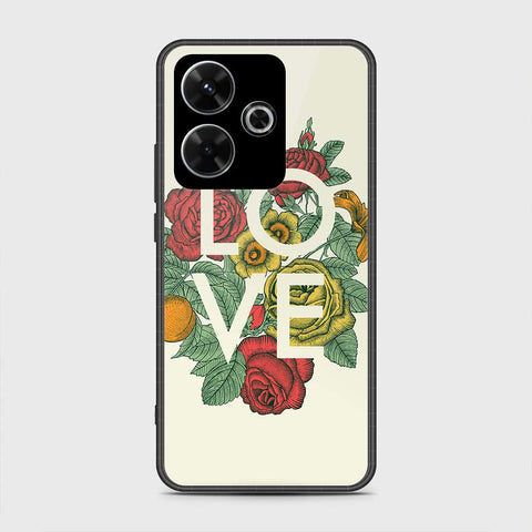 Xiaomi Redmi Note 13R Cover- Floral Series 2 - HQ Ultra Shine Premium Infinity Glass Soft Silicon Borders Case