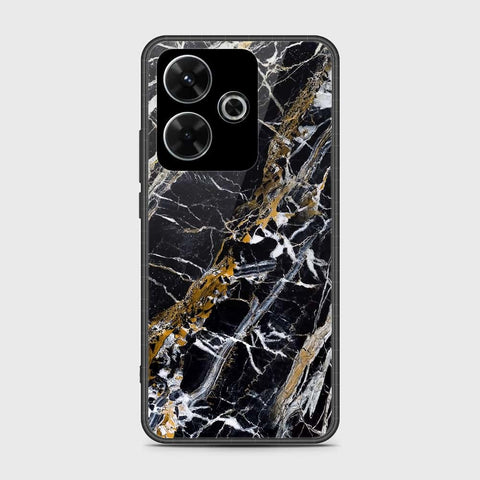 Xiaomi Redmi Note 13R Cover- Black Marble Series - HQ Ultra Shine Premium Infinity Glass Soft Silicon Borders Case