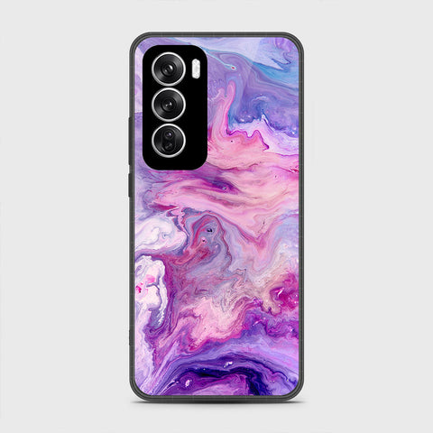 Oppo Reno 12 Cover - Colorful Marble Series - HQ Premium Shine Durable Shatterproof Case