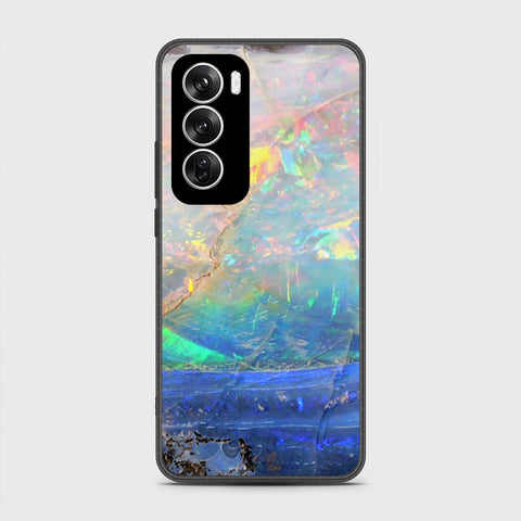 Oppo Reno 12 Cover - Colorful Marble Series - HQ Premium Shine Durable Shatterproof Case