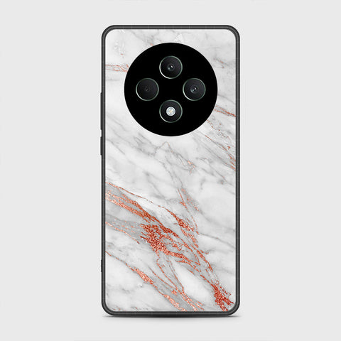 Oppo Reno 12F Cover- White Marble Series - HQ Premium Shine Durable Shatterproof Case