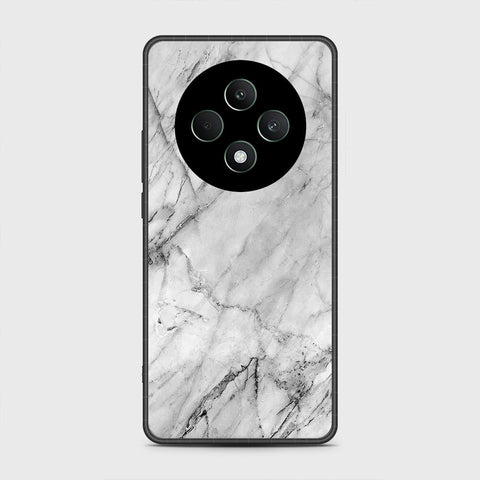 Oppo Reno 12F Cover- White Marble Series - HQ Premium Shine Durable Shatterproof Case