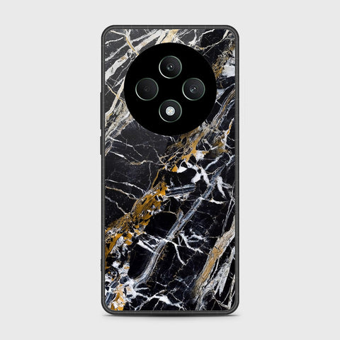 Oppo Reno 12F Cover- Black Marble Series - HQ Premium Shine Durable Shatterproof Case