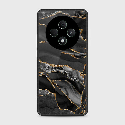 Oppo Reno 12F Cover- Black Marble Series - HQ Premium Shine Durable Shatterproof Case