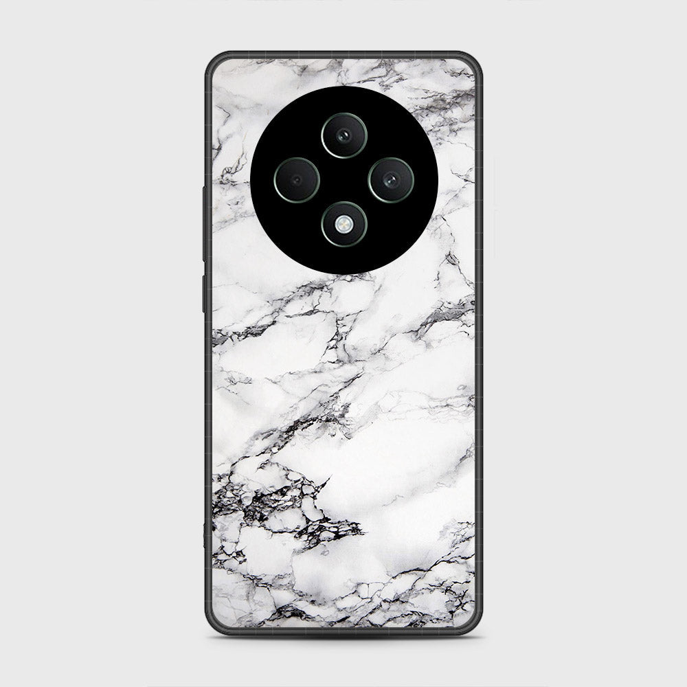 Oppo Reno 12F 4G Cover- White Marble Series - HQ Premium Shine Durable Shatterproof Case