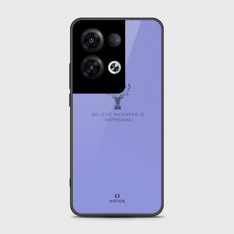 Oppo Reno 8 Pro Cover- Nice Series - HQ Ultra Shine Premium Infinity Glass Soft Silicon Borders Case