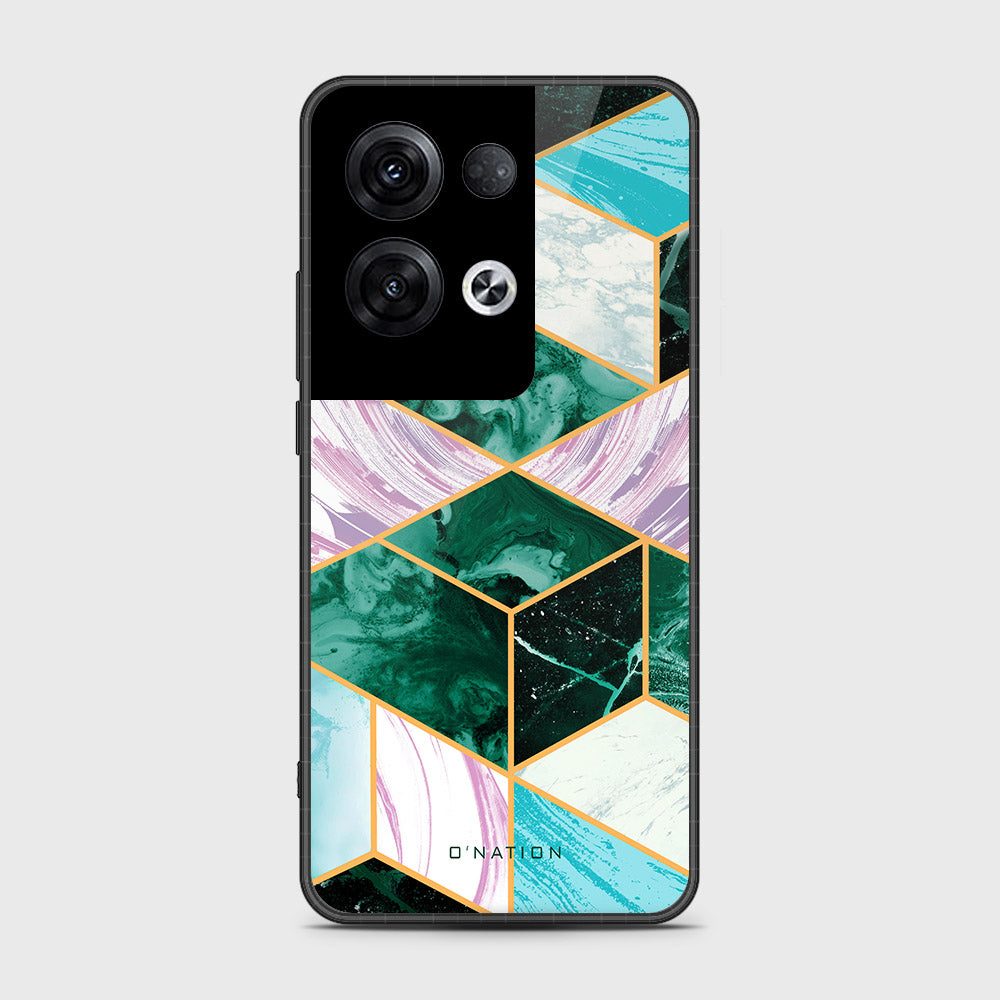 Oppo Reno 8 Pro Plus Cover- O'Nation Shades of Marble Series - HQ Ultra Shine Premium Infinity Glass Soft Silicon Borders Case