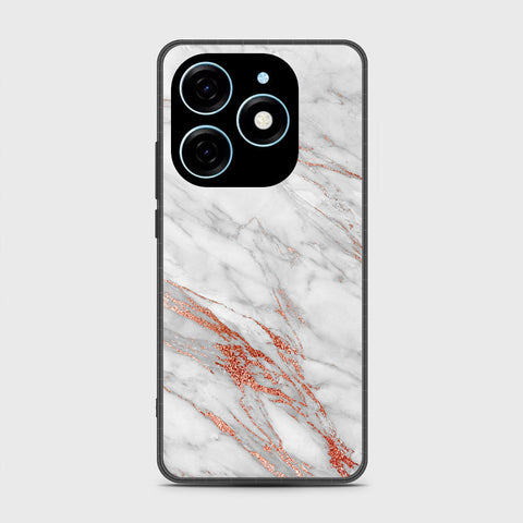 Itel P55 4G Cover - White Marble Series - HQ Premium Shine Durable Shatterproof Case