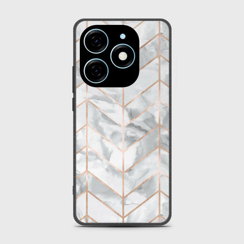 Itel P55 4G Cover - White Marble Series 2 - HQ Premium Shine Durable Shatterproof Case