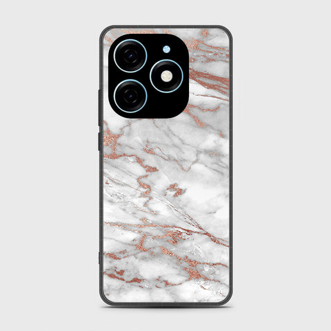 Itel P55 4G Cover - White Marble Series 2 - HQ Premium Shine Durable Shatterproof Case