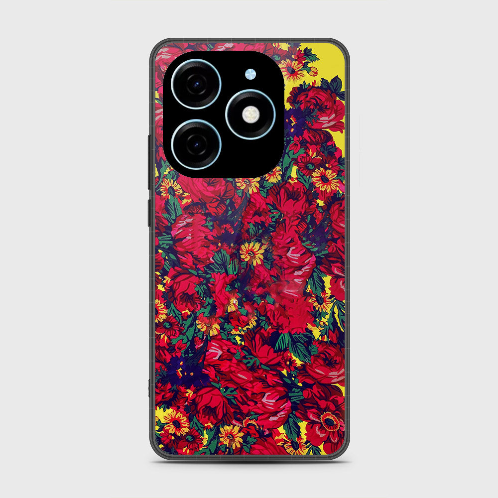 Itel P55 4G Cover - Floral Series - HQ Premium Shine Durable Shatterproof Case