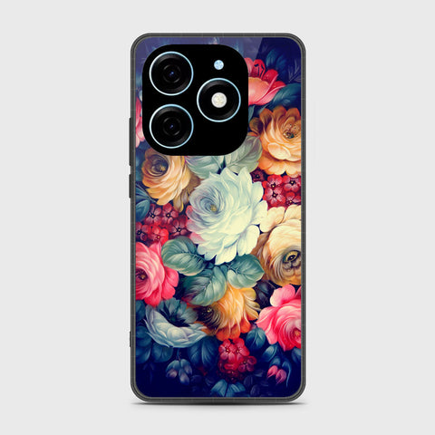 Tecno Pop 8 Cover - Floral Series 2 - HQ Premium Shine Durable Shatterproof Case