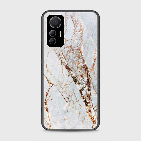 Xiaomi 12 Lite Cover- White Marble Series - HQ Ultra Shine Premium Infinity Glass Soft Silicon Borders Case