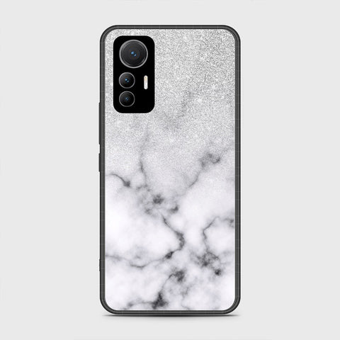 Xiaomi 12 Lite Cover- White Marble Series - HQ Ultra Shine Premium Infinity Glass Soft Silicon Borders Case