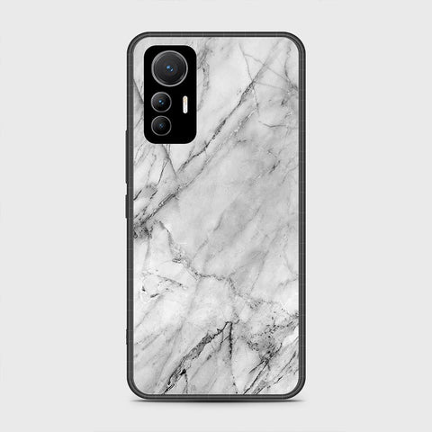 Xiaomi 12 Lite Cover- White Marble Series - HQ Ultra Shine Premium Infinity Glass Soft Silicon Borders Case