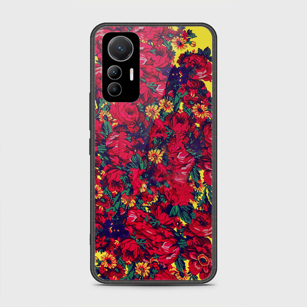 Xiaomi 12 Lite Cover- Floral Series - HQ Ultra Shine Premium Infinity Glass Soft Silicon Borders Case