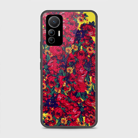 Xiaomi 12 Lite Cover- Floral Series - HQ Ultra Shine Premium Infinity Glass Soft Silicon Borders Case