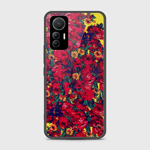 Xiaomi 12 Lite Cover- Floral Series - HQ Ultra Shine Premium Infinity Glass Soft Silicon Borders Case